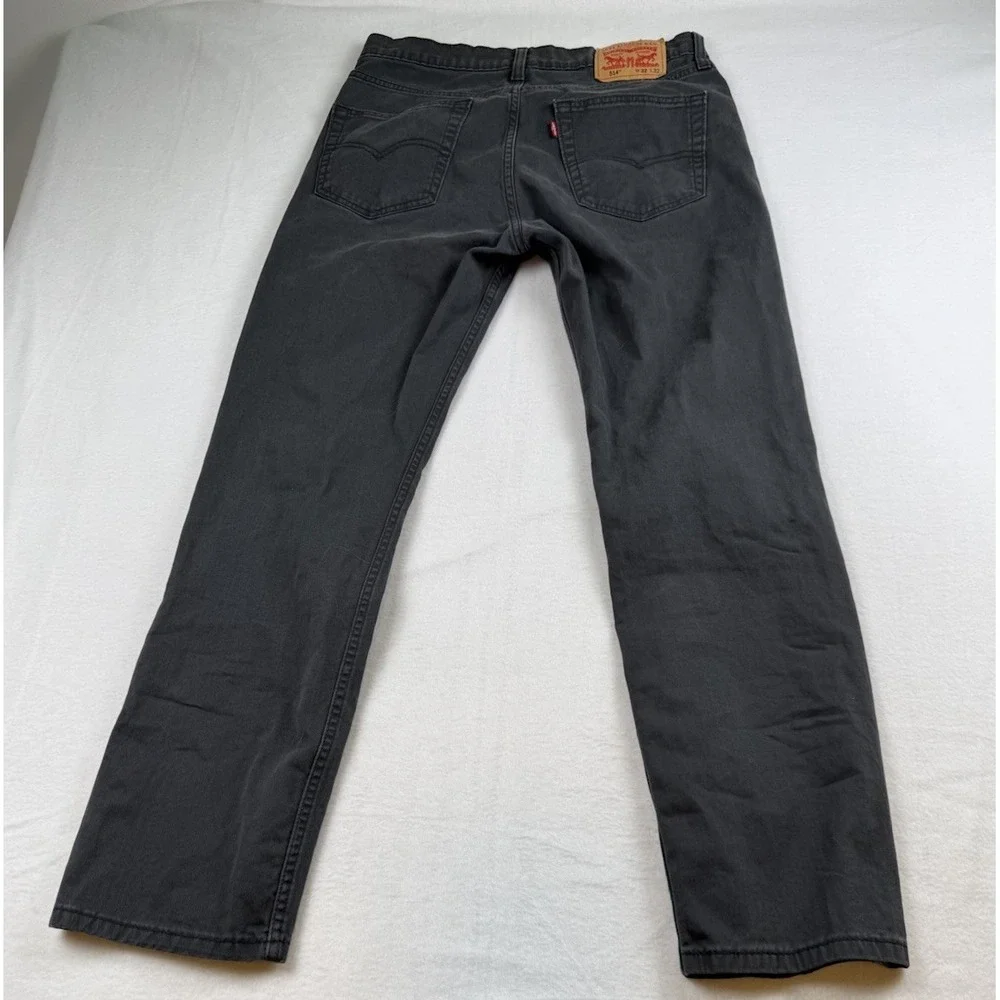 Levis 514 Straight Fit Grey Denim Jeans Mens 32x30 (Tag 32x32)